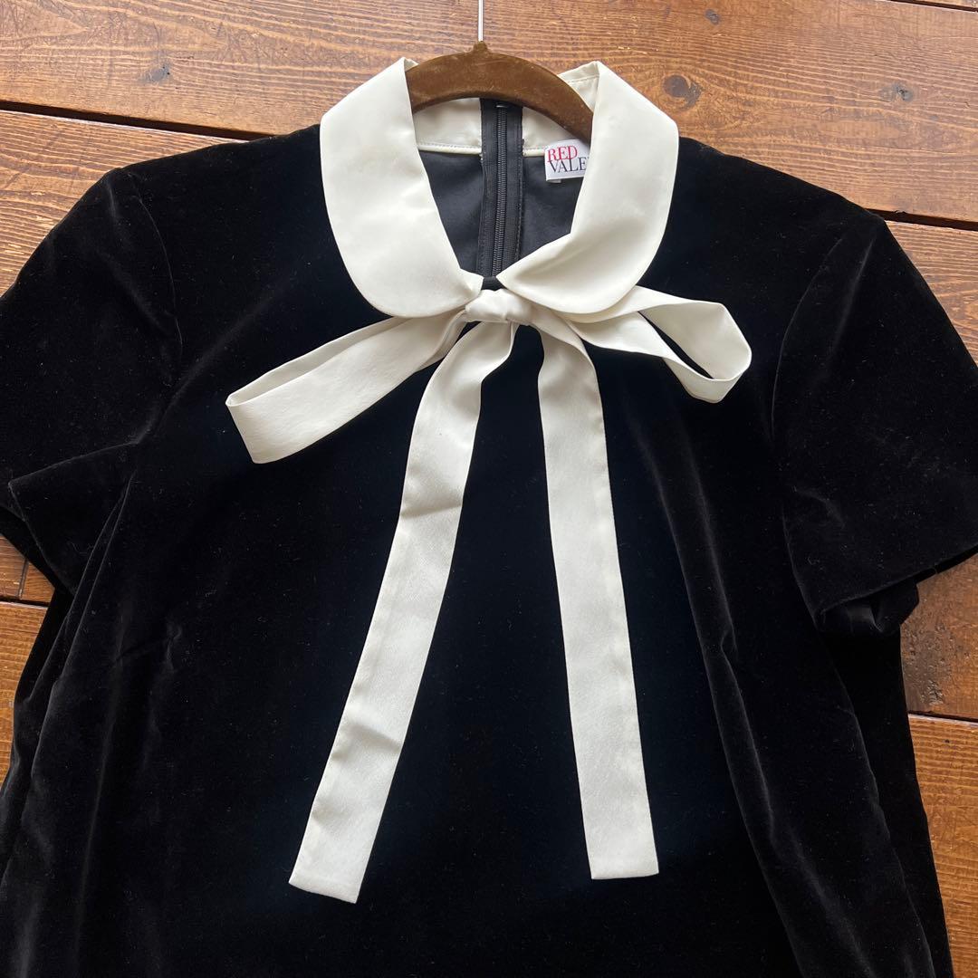 RED VALENTINO ベロア素材ワンピース 半袖