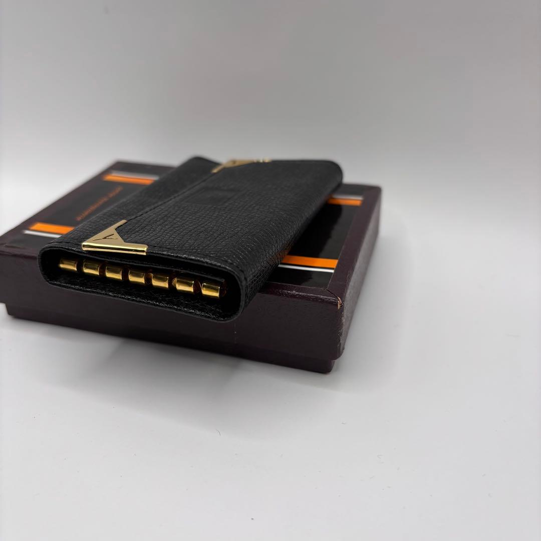 yves saint laurent キーケース　6連　ブラック　ゴールド金具