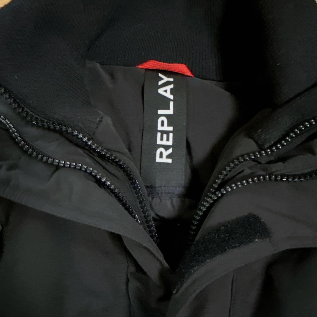 REPLAY ジャケット ブラック　黒　フード付き　コート
