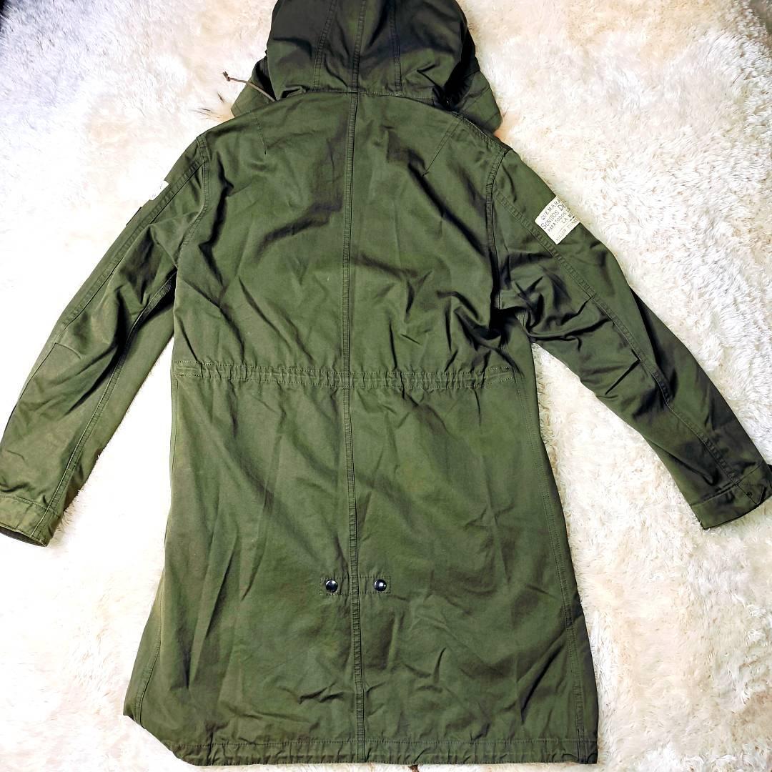 希少❣バックプリント無地✨️ワコマリア M-51 モッズコート レオパード裏地