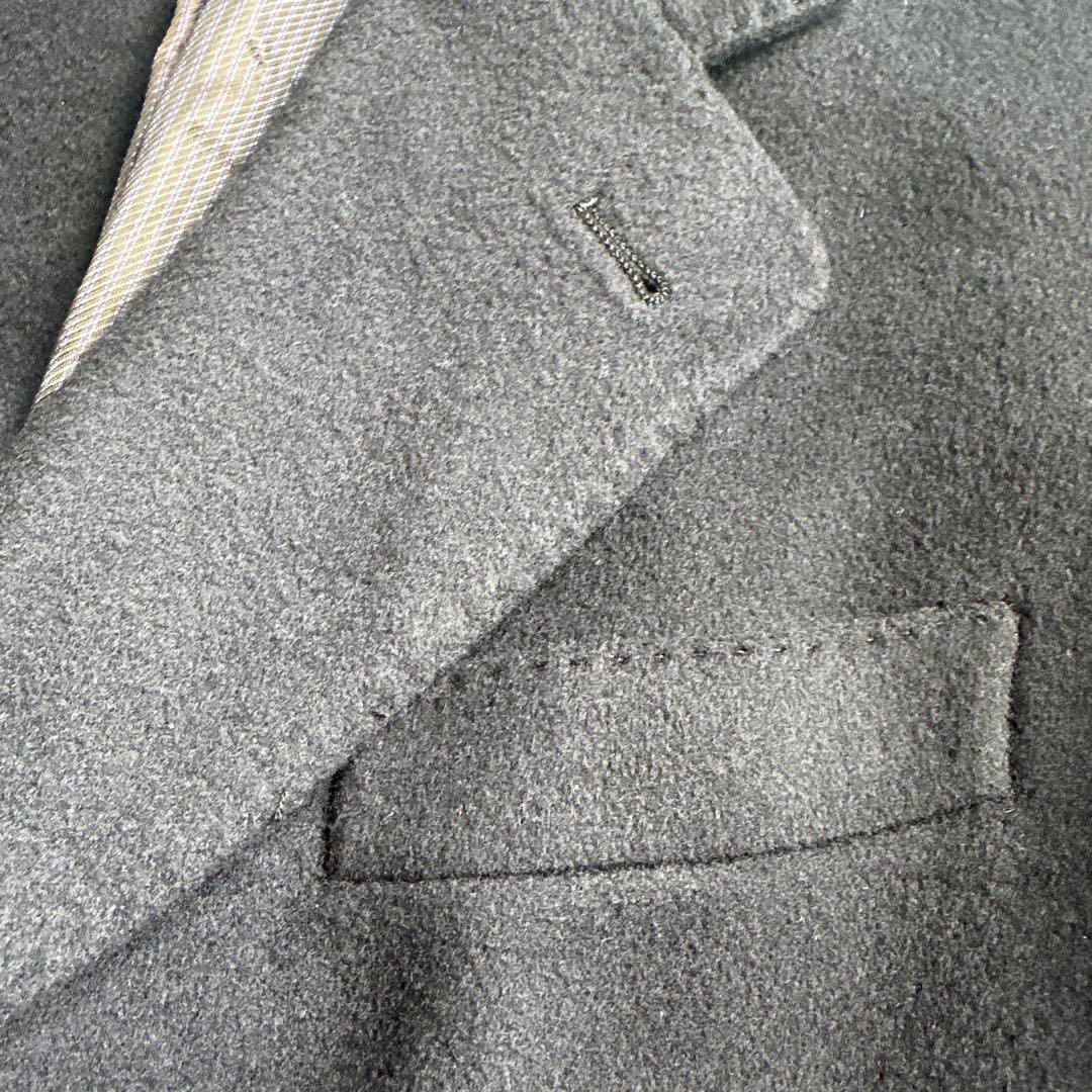 美品　コロンボ社製カシミヤ100%　ステンカラーコート ドイツ　上質　濃紺