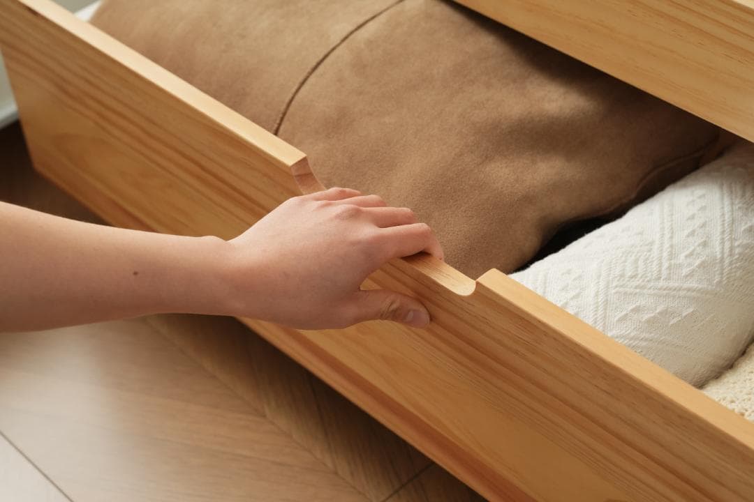 再入荷！ソファベッド ディベッド 伸長式ベッド 引き出し付き　NATURAL