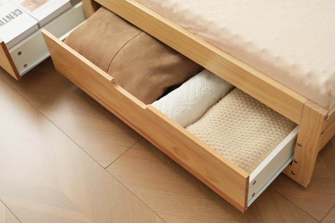 再入荷！ソファベッド ディベッド 伸長式ベッド 引き出し付き　NATURAL