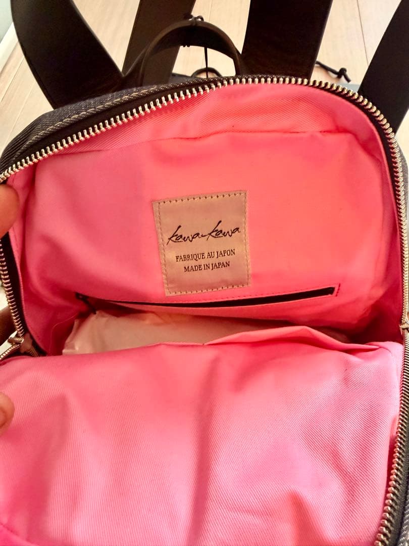 KAWAKAWA新品！カワカワ☆リュック♪本革！デニム生地★定価39,600円
