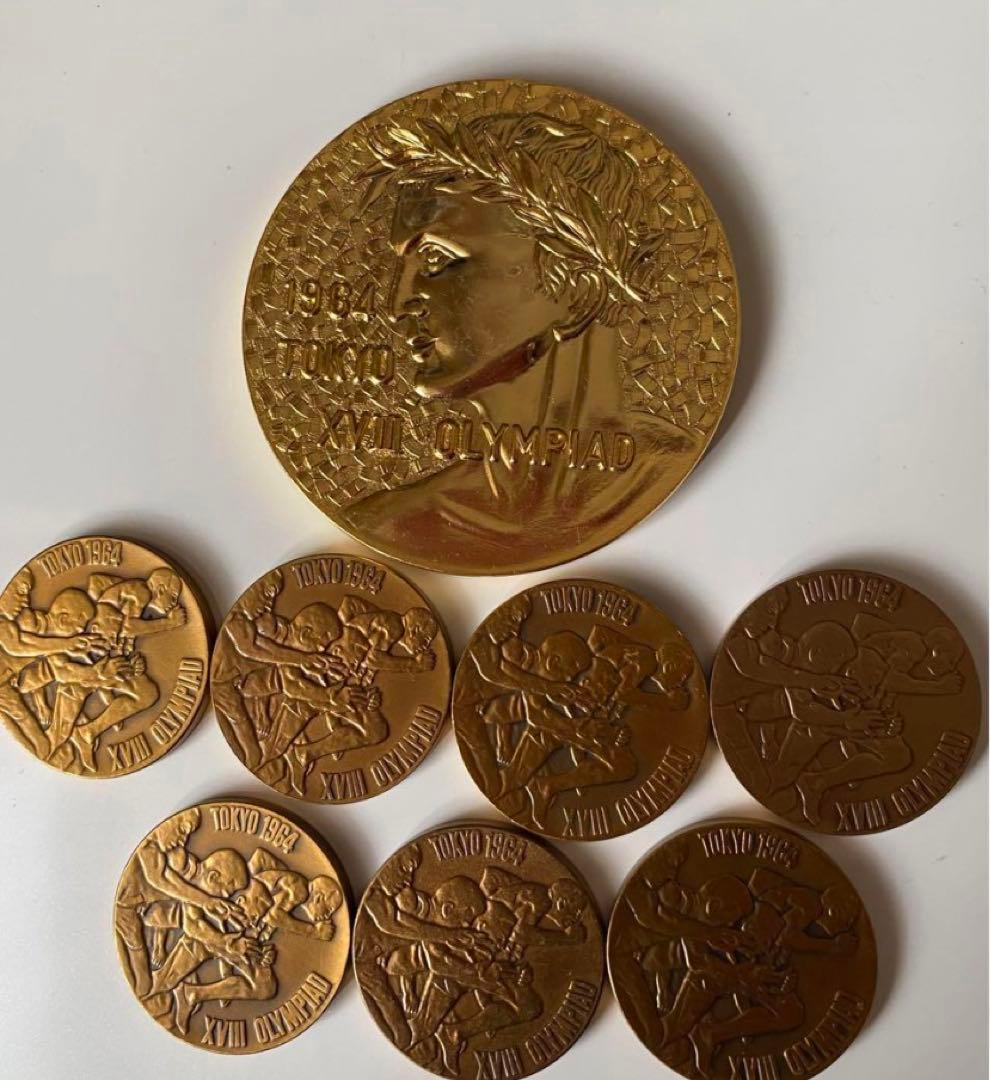 1964年 東京オリンピック 記念メダル 金 表彰盾 記念メダル銅 - メルカリ