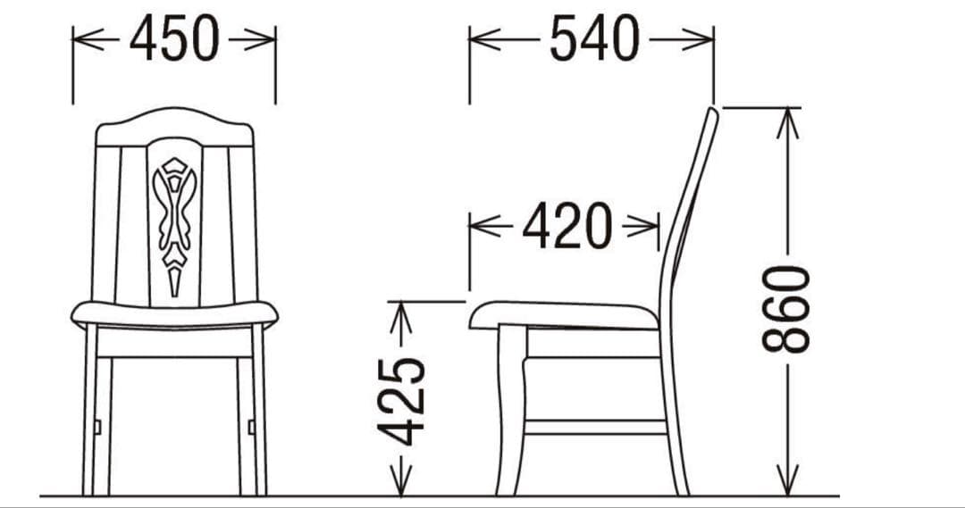 ② カリモク　ダイニングチェア　木製　karimoku 椅子　イス　コロニアル
