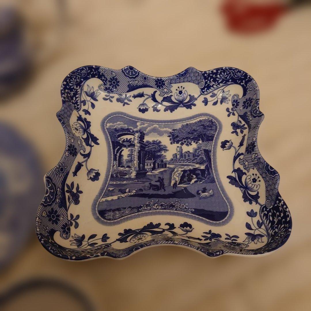 spode 青と白の風景画 ティーセット