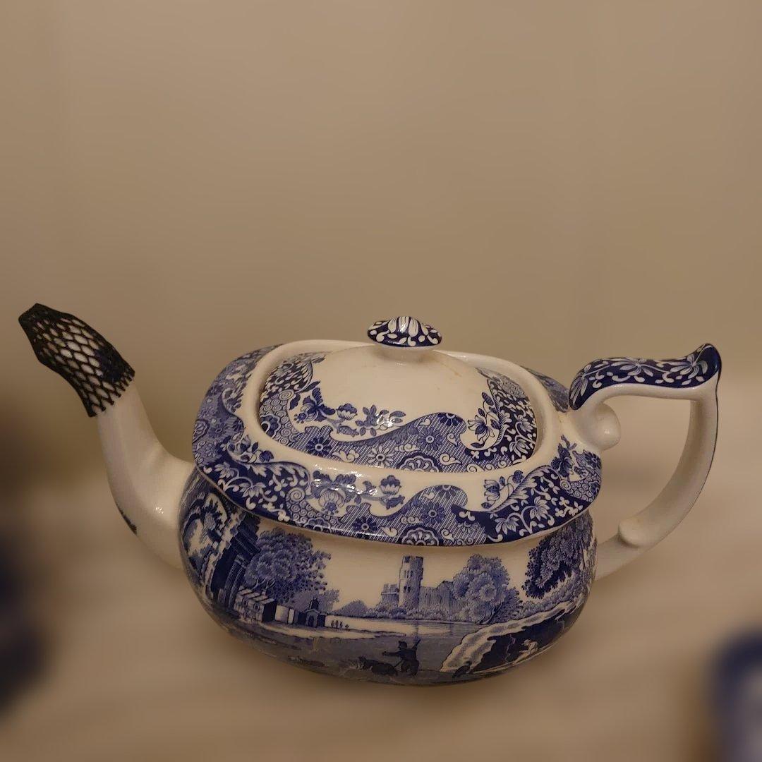spode 青と白の風景画 ティーセット