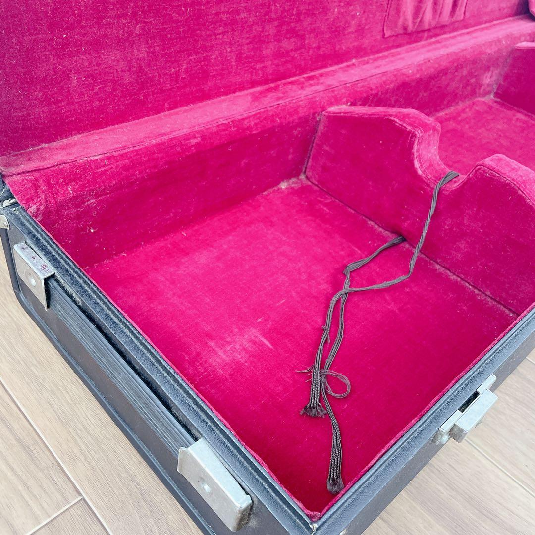 三味線 細棹 トチ有 紅木 2本溝 金ホゾ 綾杉胴 犬皮 東サワリ 和楽器