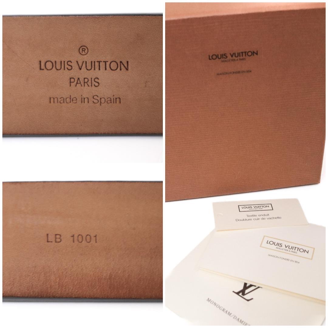 極美品 ルイヴィトン ダミエ サンチュール ベルト 80cm±5 箱付 1037