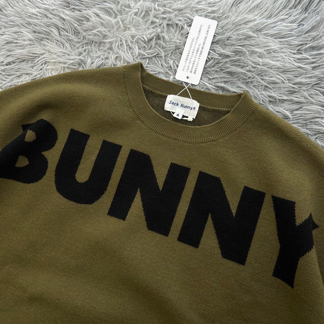 新品　ジャックバニー　ニット　セーター　クルーネック　カーキ　サイズ6
