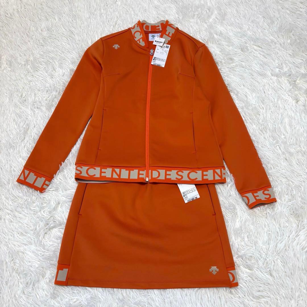新品未使用★DESCENTEレディース ゴルフ オレンジ　上下セット
