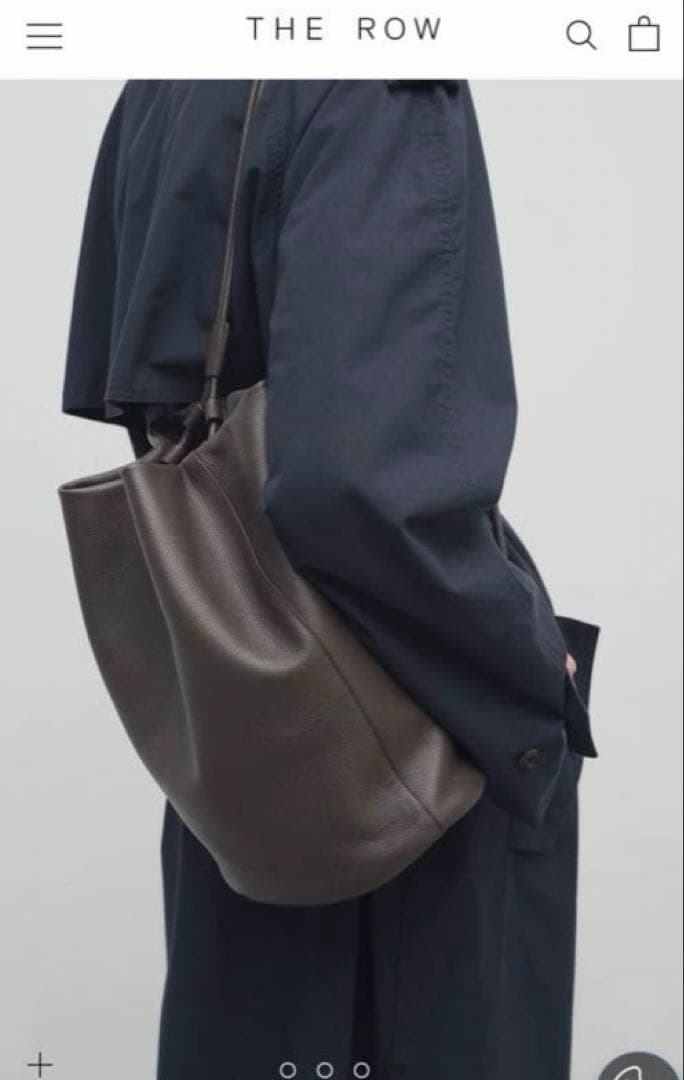 THE ROW ダークブラウン レザー バックパック