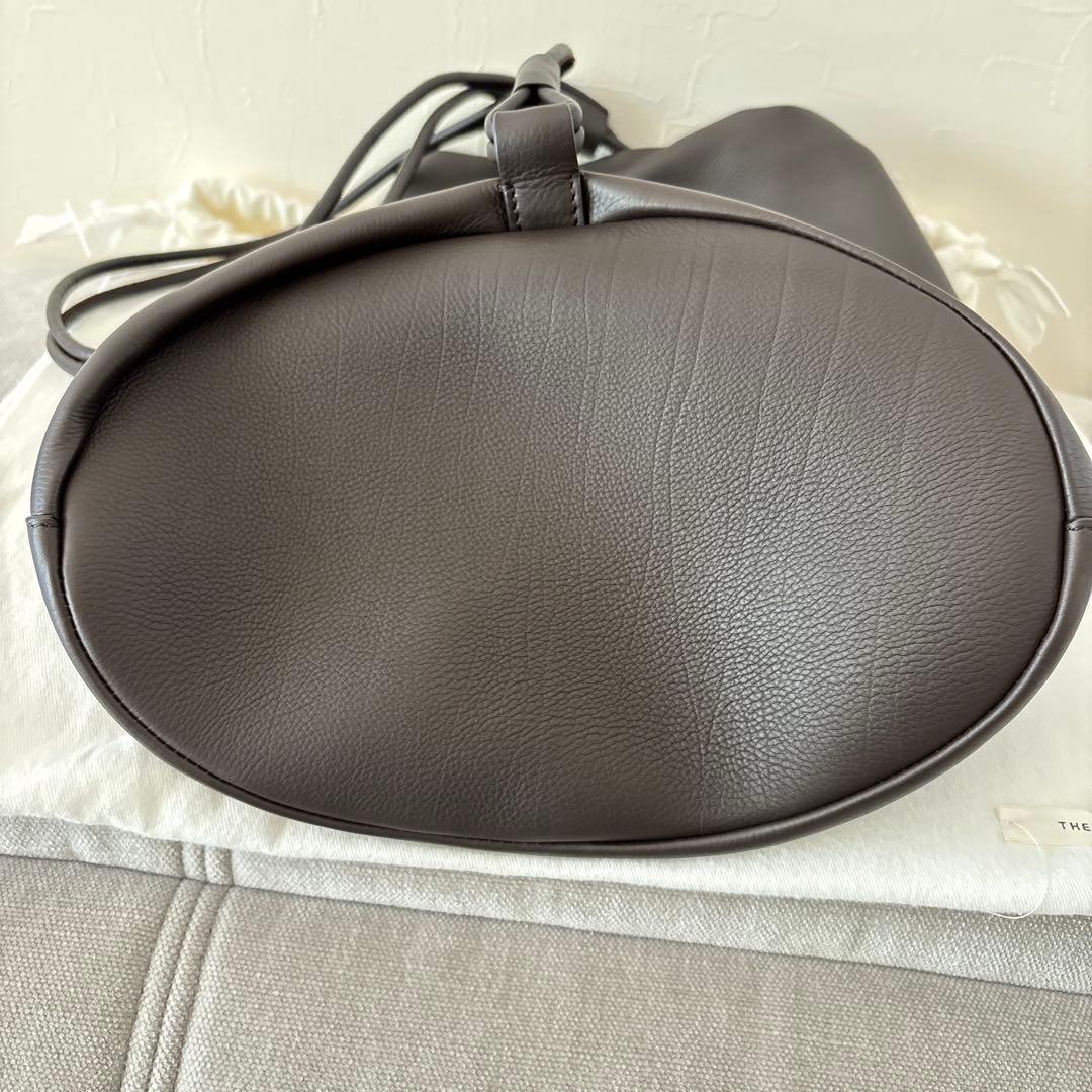 THE ROW ダークブラウン レザー バックパック