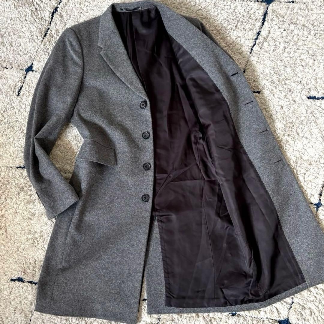 【カシミヤ100%✨】ポールスミス　チェスターコート　ロングコート　グレー