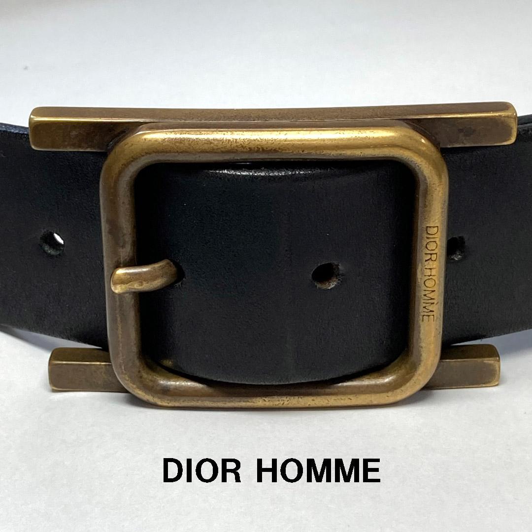 ディオールオム Dior Homme Hバックル ステッチベルト85 エディ期