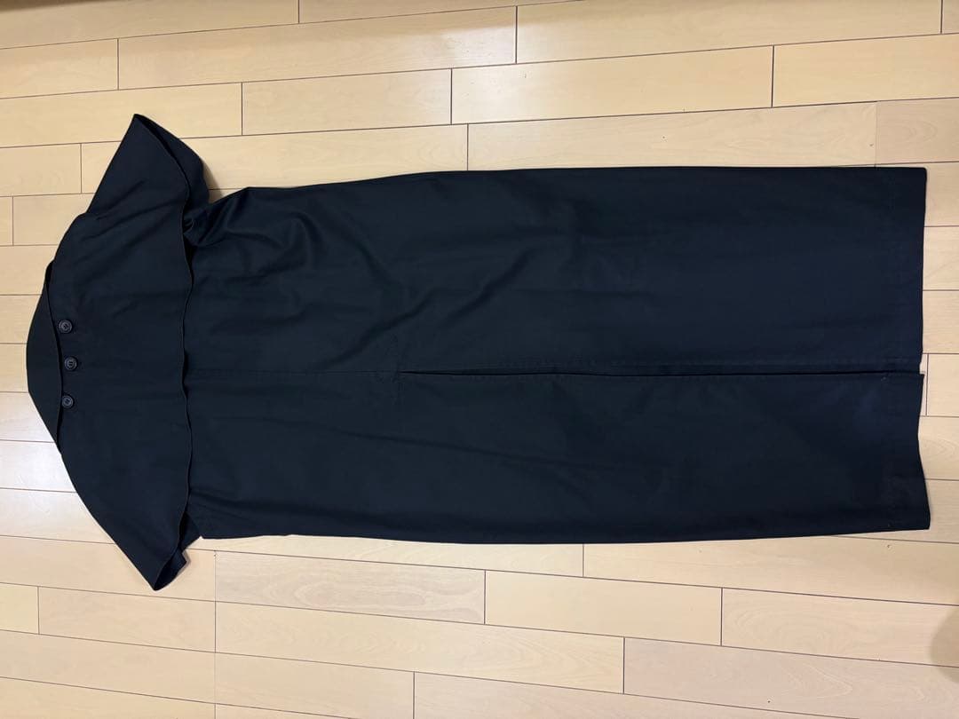 Y's ジレ　ベスト　ワンピース　トレンチコート　ケープ取り外し可　ブラック