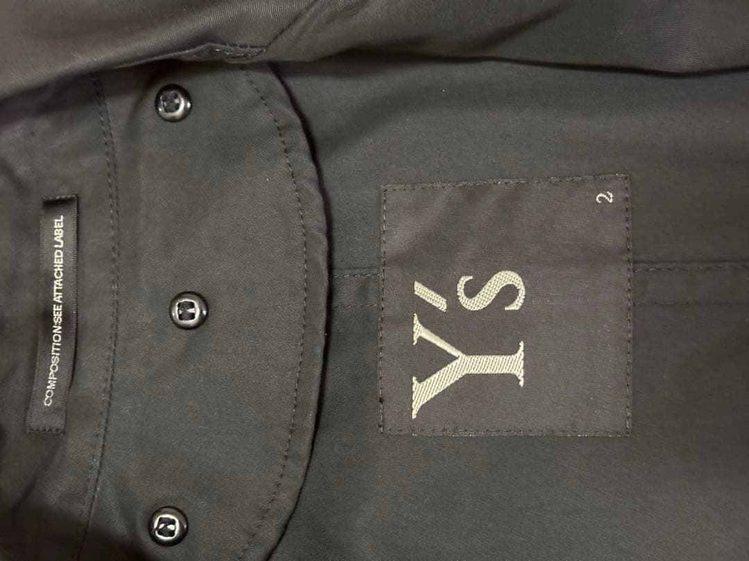 Y's ジレ　ベスト　ワンピース　トレンチコート　ケープ取り外し可　ブラック