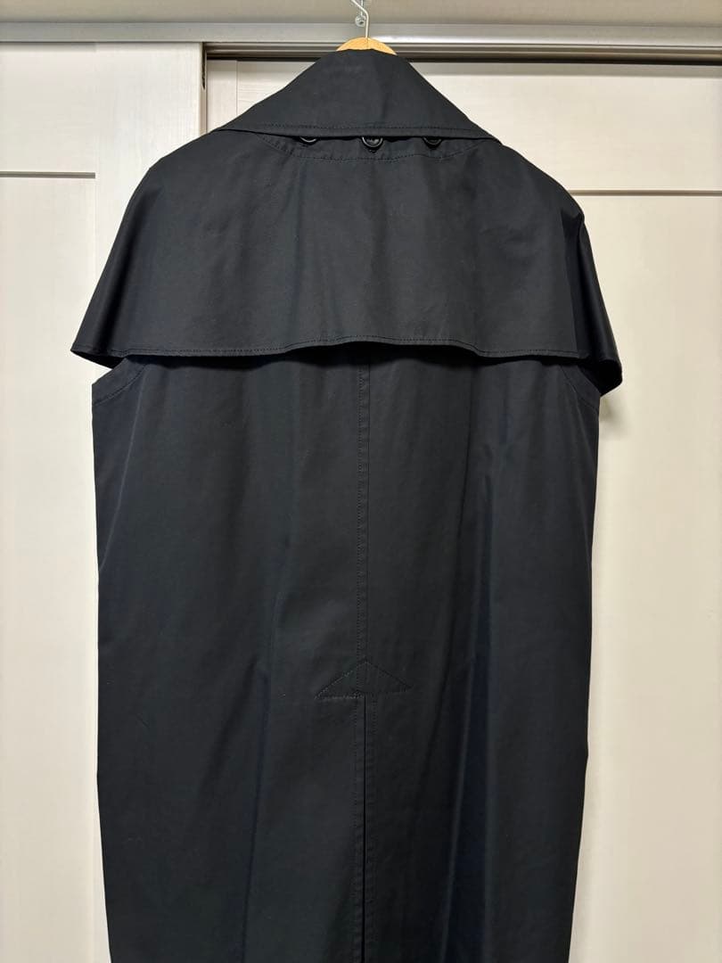Y's ジレ　ベスト　ワンピース　トレンチコート　ケープ取り外し可　ブラック