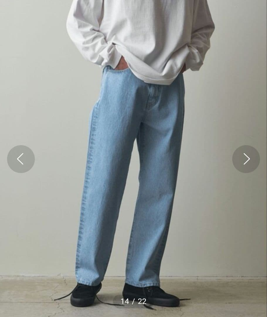 美品★スティーブンアラン　デニム リベット バギー テーパード パンツ　33