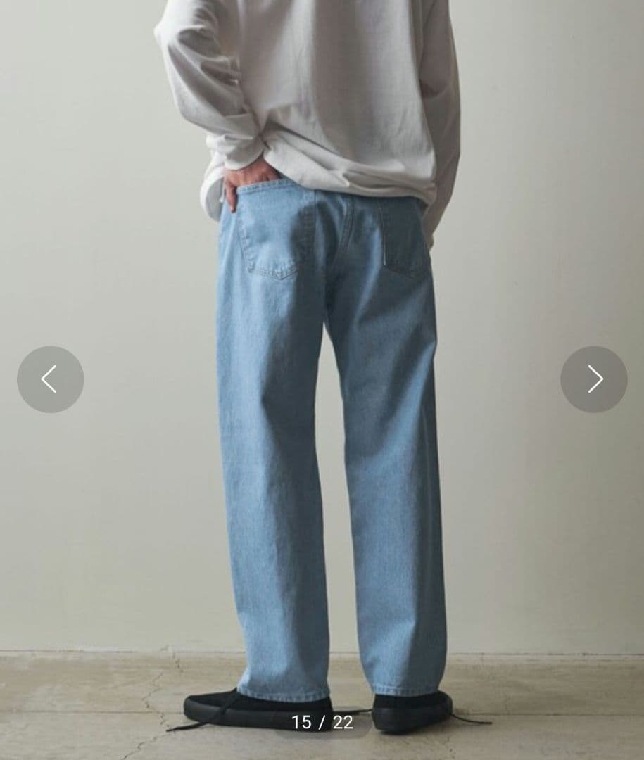 美品★スティーブンアラン　デニム リベット バギー テーパード パンツ　33