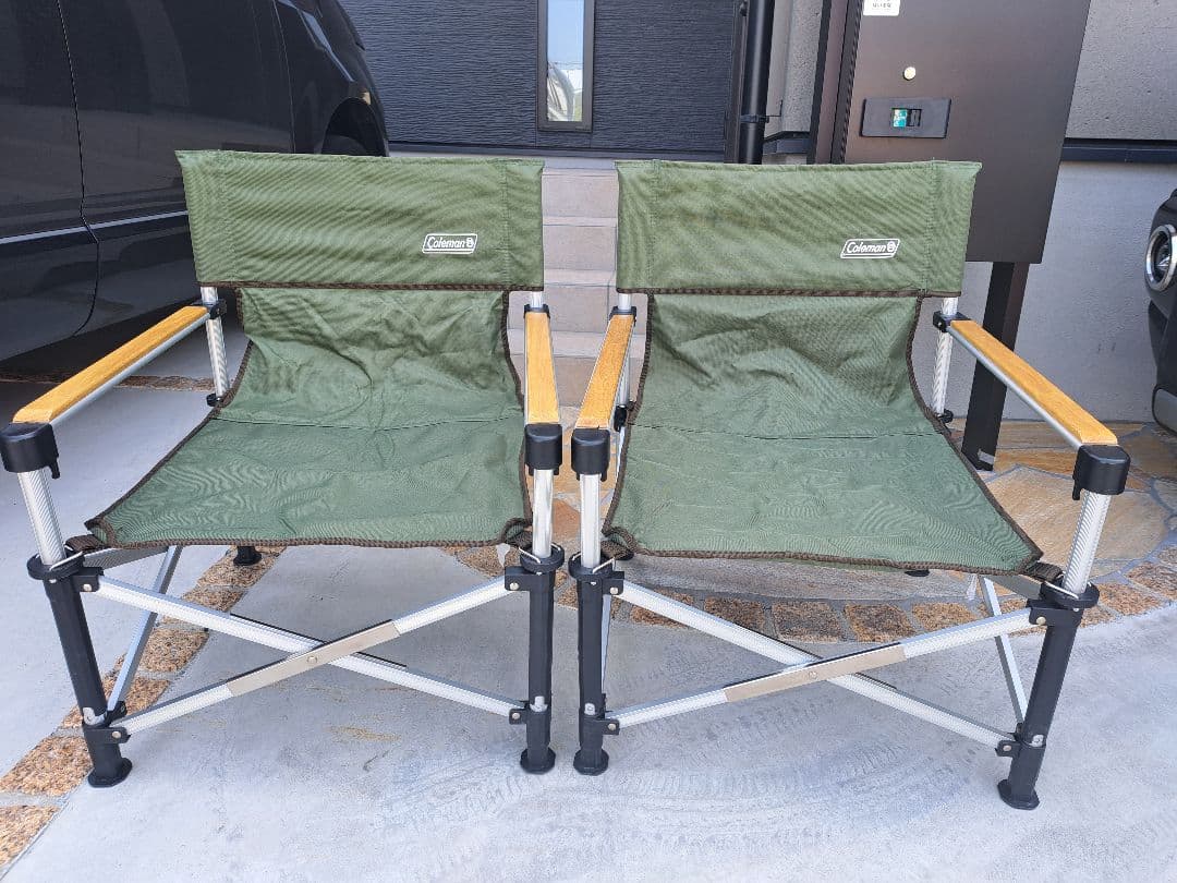 【超美品】Coleman　ツーウェイ　キャプテンチェア　グリーン　【2脚セット】