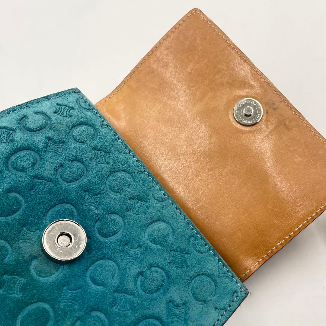 CELINE セリーヌ Cマカダム ボディバッグ ショルダー スエード×レザー