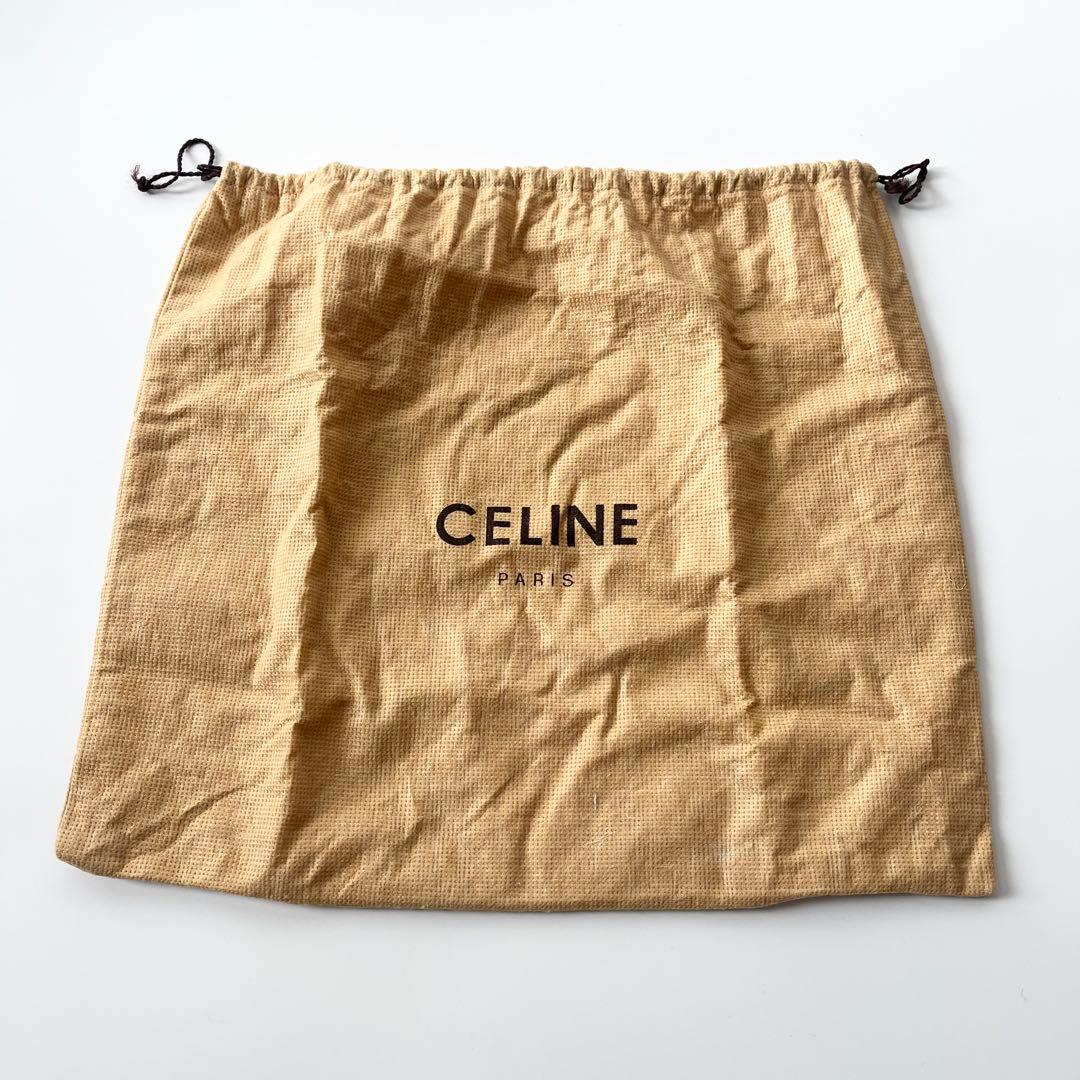 セリーヌ　ショルダーバッグ　ガンチーニ　レザー　ブラック　斜め掛け　イタリア製