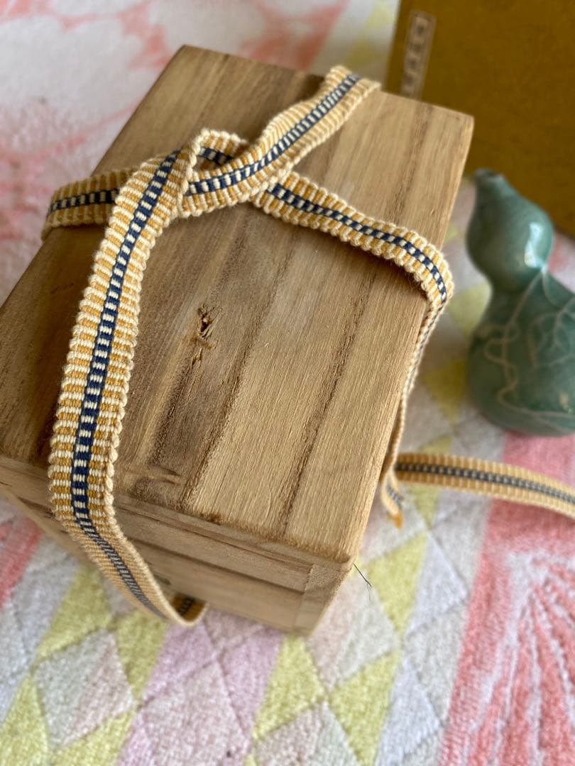 青磁瓢箪形水滴　青峰　書道　木箱入　水滴