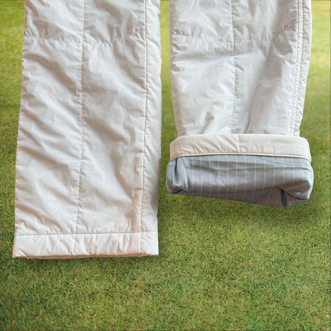 美品　防寒　蓄熱　中綿　マスターバニー　パンツ　M〜L相当　ダウンパンツ　白　4