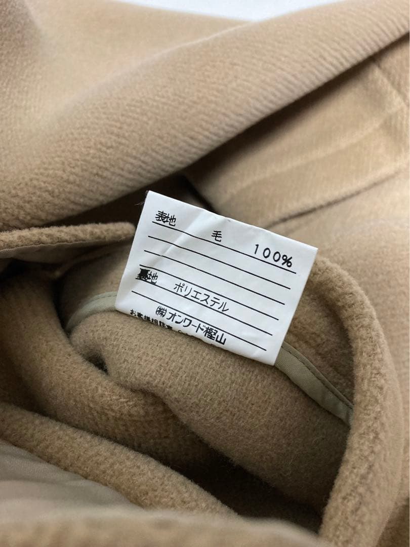 【美品】J.PRESSウールダッフルコートＬタン/ベージュ ジェイプレスアメトラ