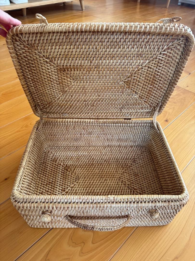 無印良品　ラタン(2セット)ピクニック　バスケット