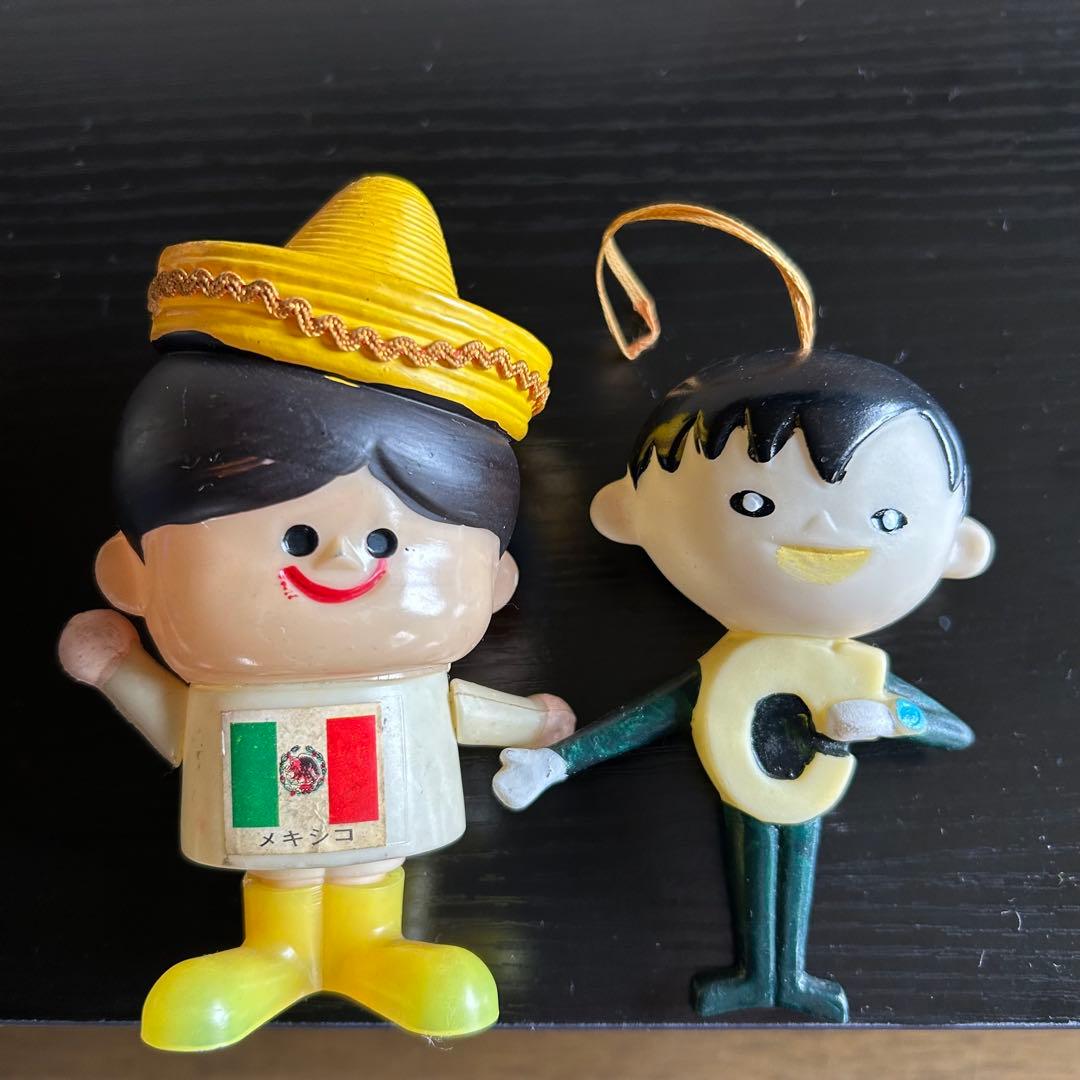 昭和レトロ ソフビ 貯金箱 企業物 新品未開封あり こけし 人形 置物