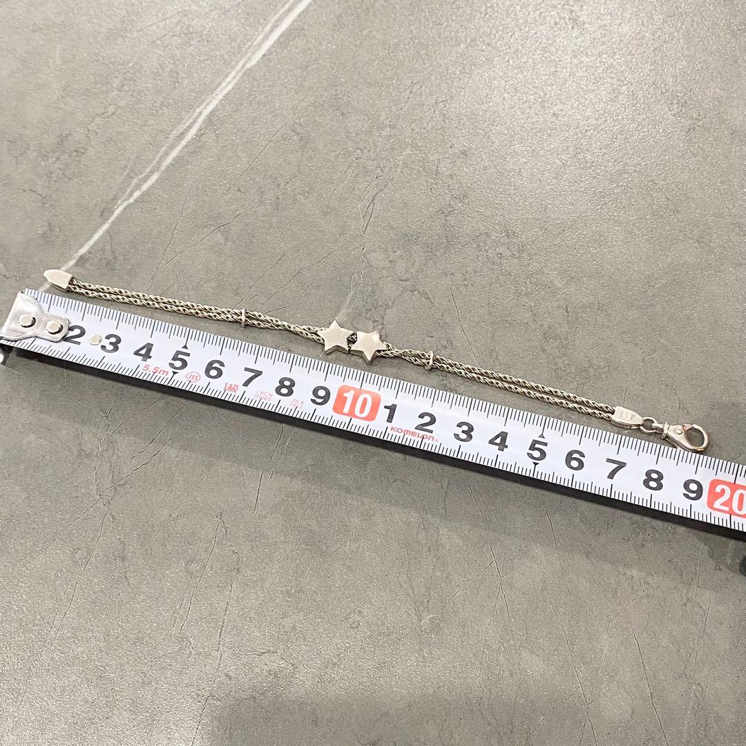 ヴィンテージ ティファニー シルバーブレスレット 星型チャーム ダブルロープ