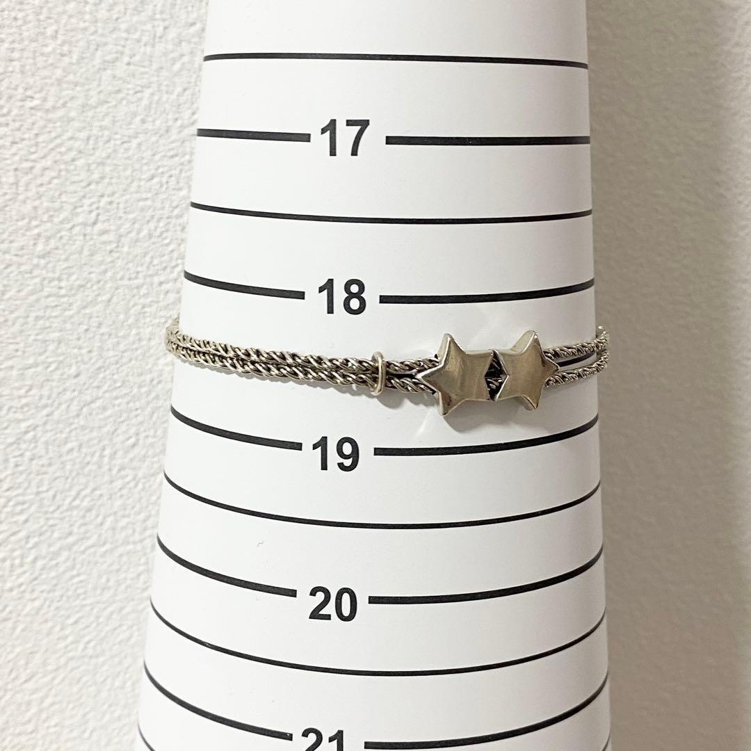 ヴィンテージ ティファニー シルバーブレスレット 星型チャーム ダブルロープ