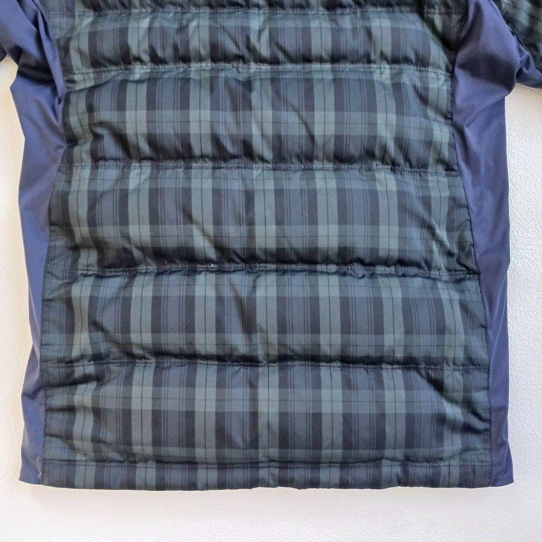 ビームスゴルフ　ダウンジャケット　チェック　ワッペン　ブラックウォッチ　M