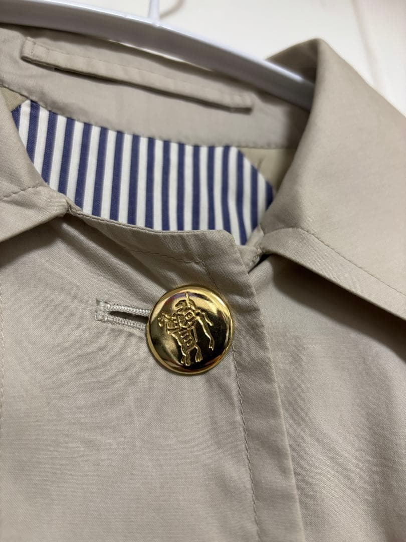 バーバリーズ　金ボタン　ステンカラーコート ビッグロゴ　Burberrys