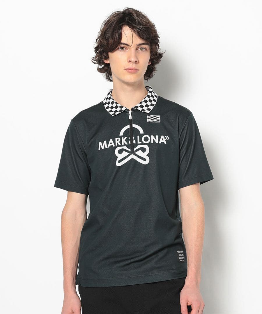 美品 ★ MARK&LONA 2025最新 ポロシャツ マーク&ロナ 黒