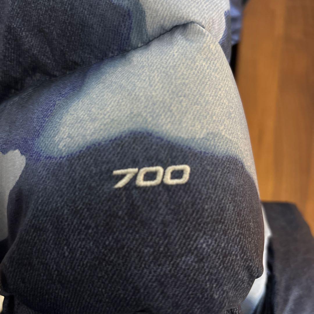 Supreme TNF Indigo Nuptseダウンジャケット