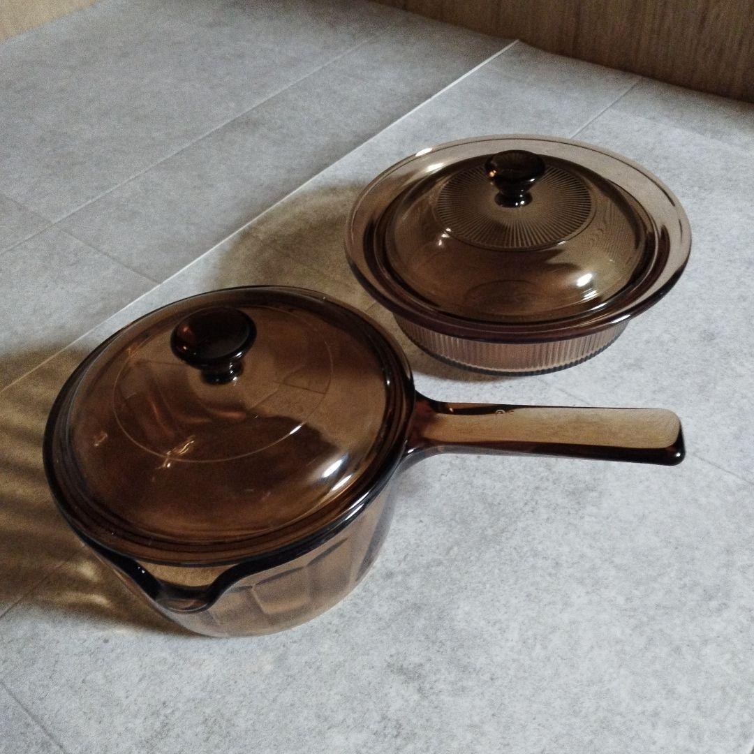 【未使用】ビジョン　コーニング　USA　片手鍋　キャセロール　2点
