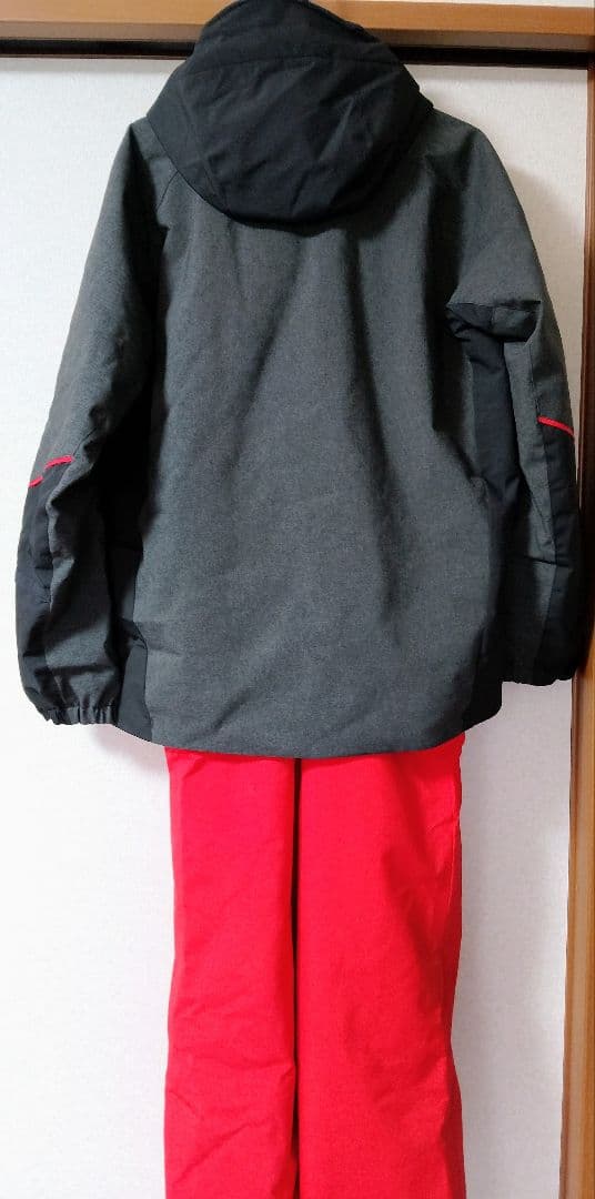 DESCENTE　М　スキーウェア 上下セット 黒/赤