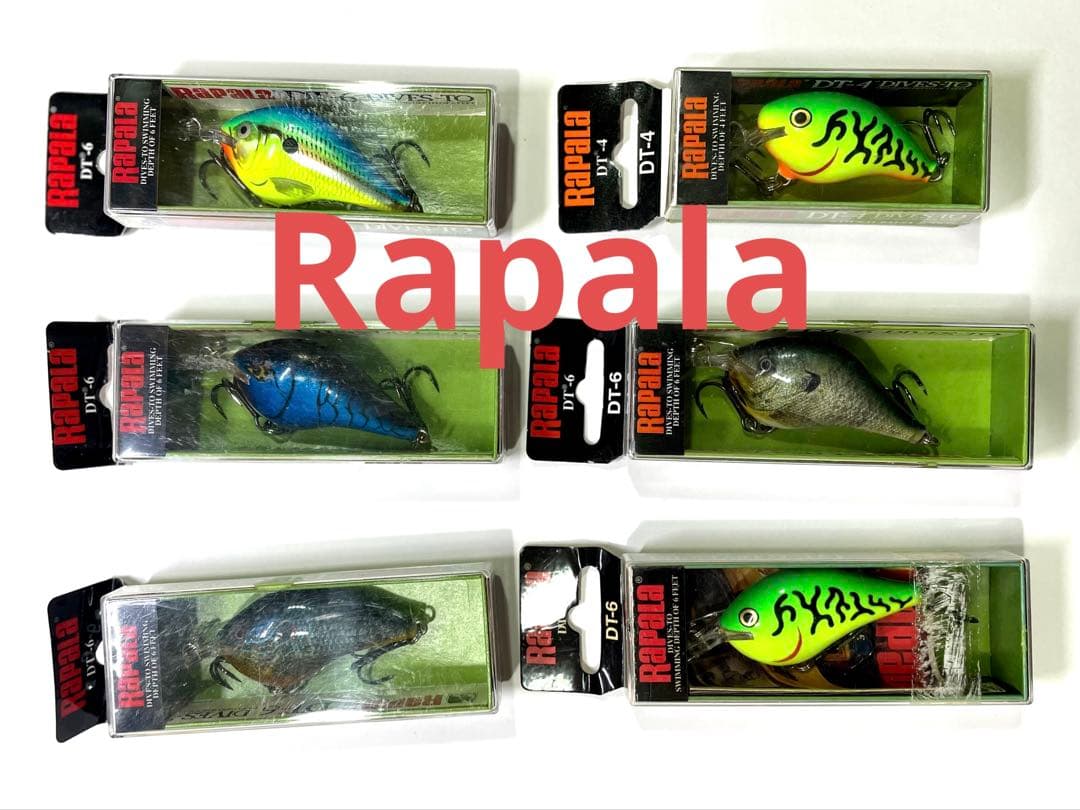Rapala DT-6×5 DT-4×1 計6個セットクランクベイト新品未使用品