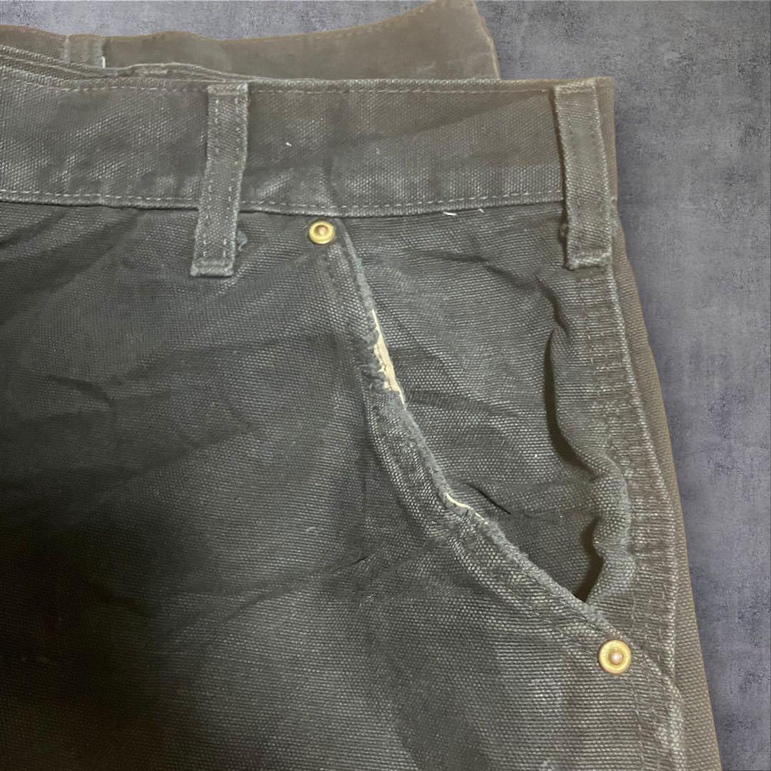 G*ル様 carhartt ダブルニー　ペインターパンツ　ダック生地　ブラック