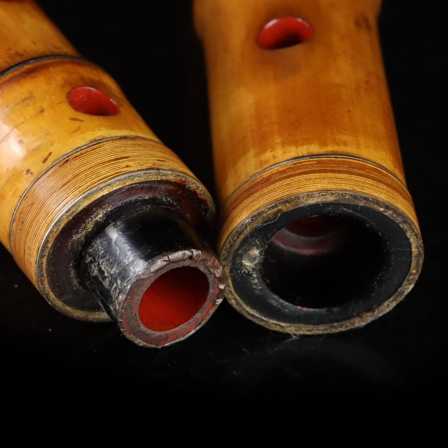 Y3273-3 琴古流 尺八 隆風銘 銀三線 全長48㎝ 竹製 EE - メルカリ