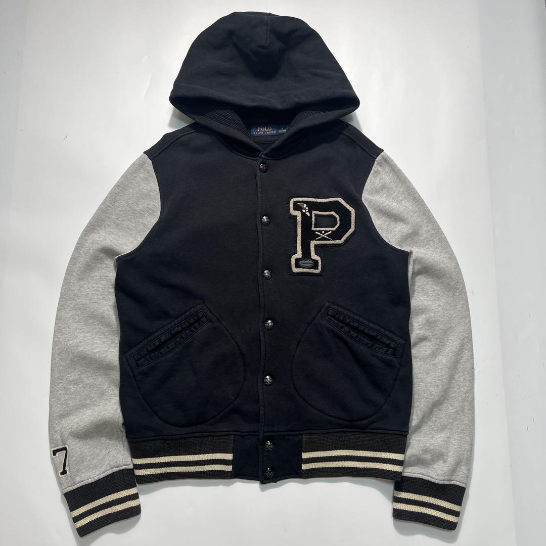 ラルフローレン スウェット スタジャン M 黒 POLO67 裏起毛 7064
