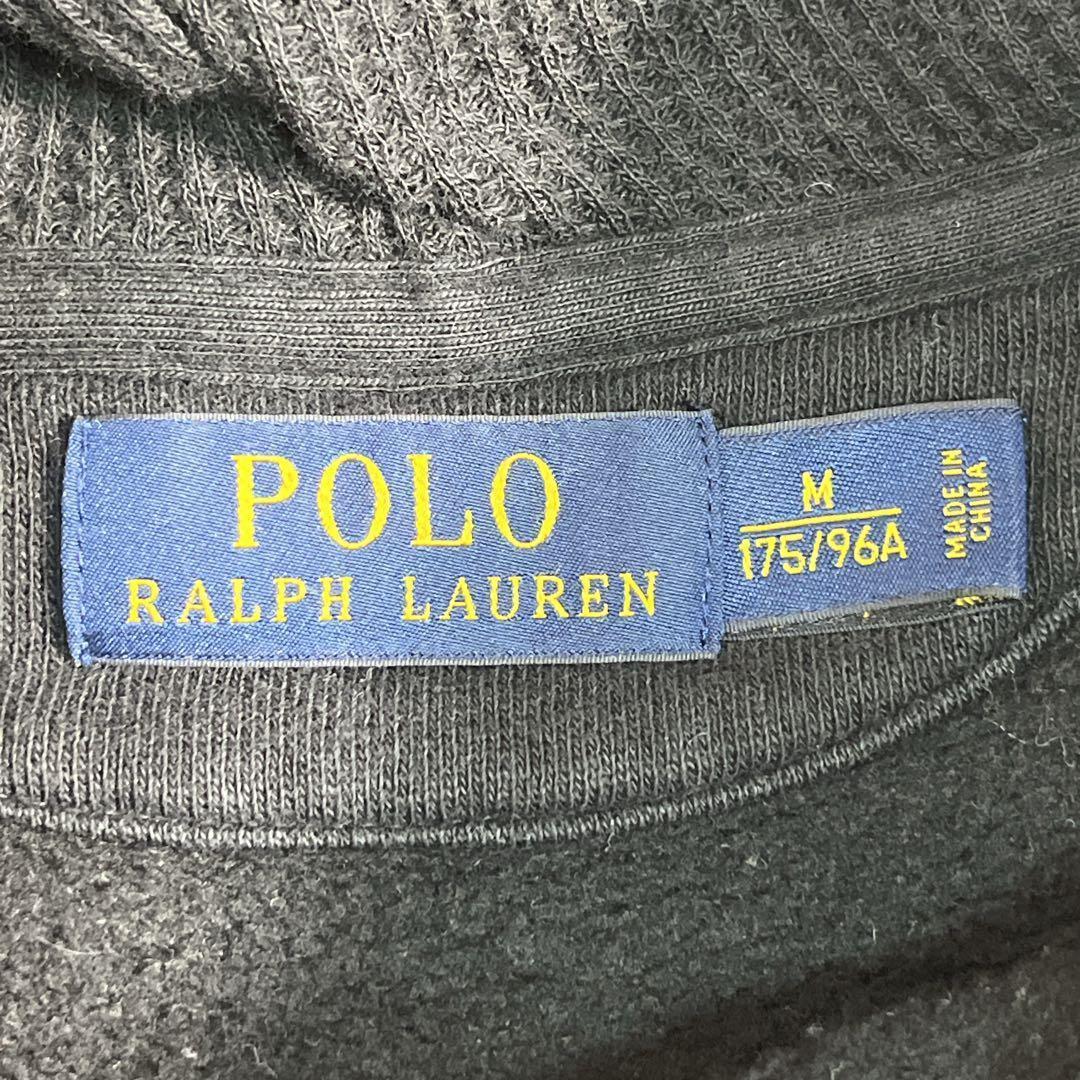 ラルフローレン スウェット スタジャン M 黒 POLO67 裏起毛 7064