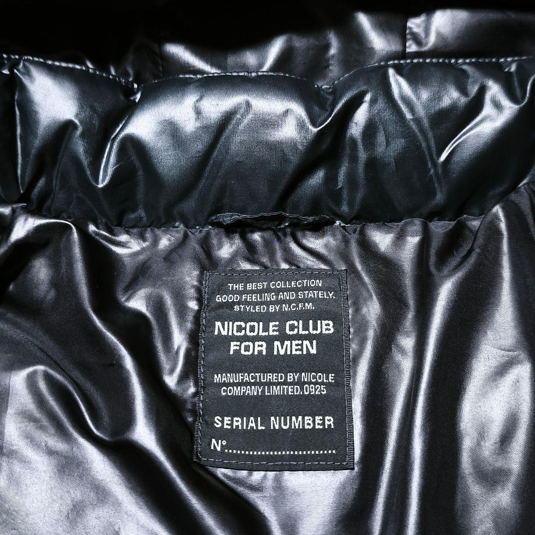 NICOLE CLUB FOR MEN 光沢 メタルボタン ダウンジャケット48