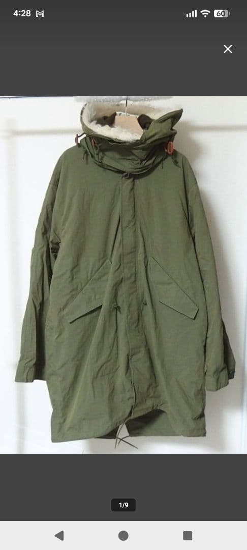 ワイパー 米軍 M-65 フィッシュテール　フルセット S フード ライナー付き