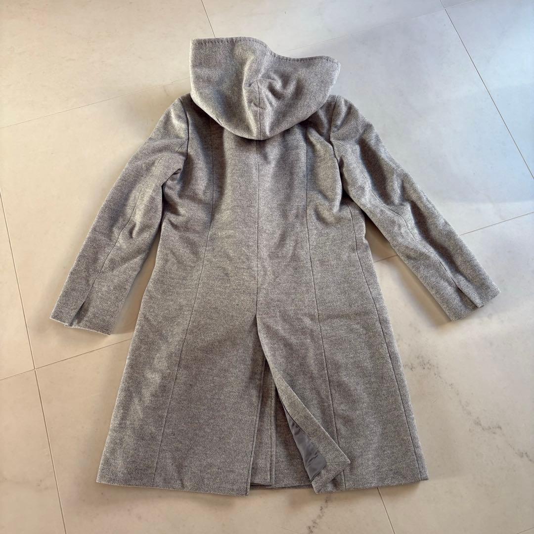 【美品】23区　ウールアンゴラビーバー フーデッド コート