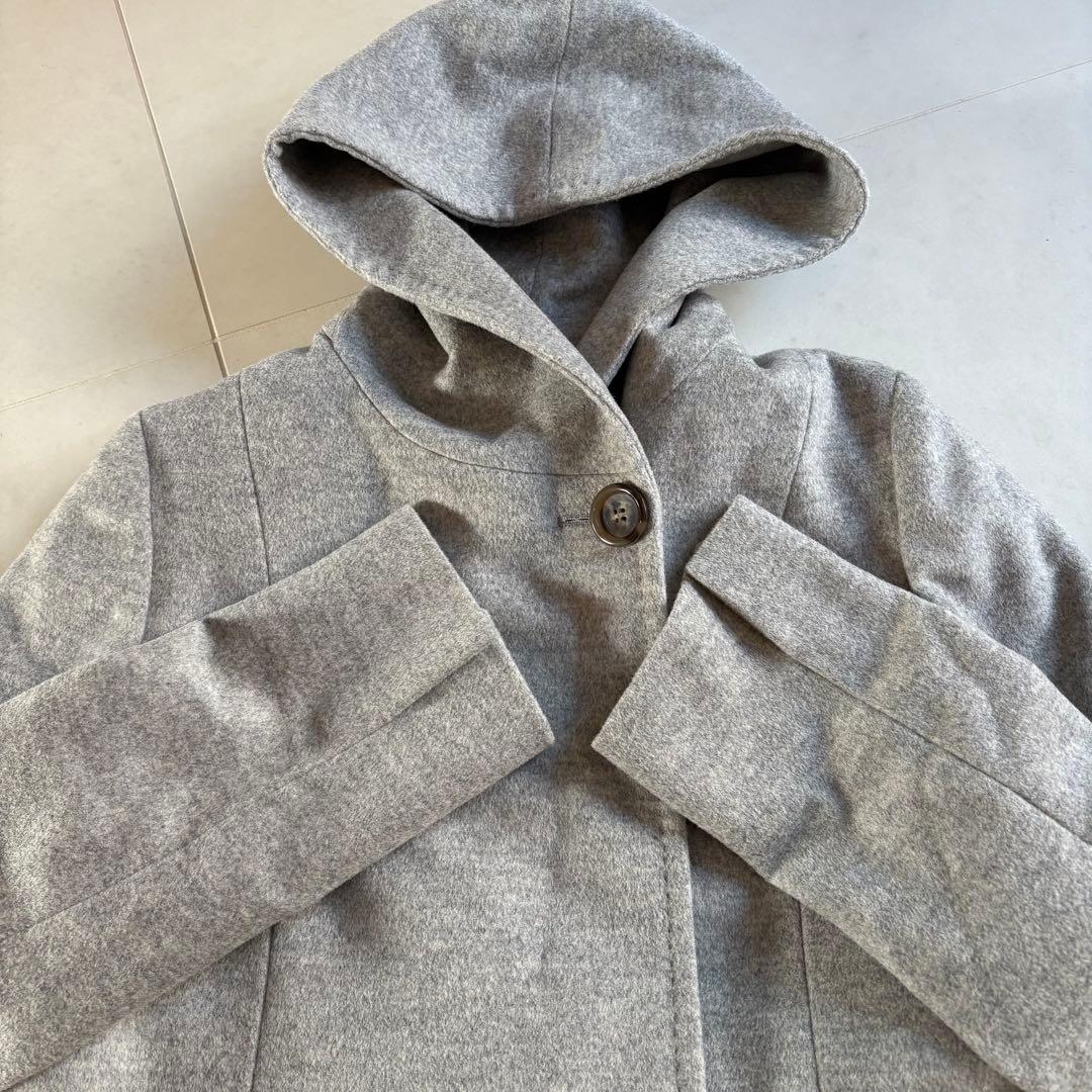 【美品】23区　ウールアンゴラビーバー フーデッド コート